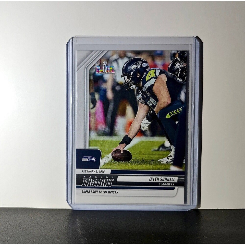 Jalen Sundell 2026 Panini NFL Super Bowl LIX Champions #13 Card Seattle Seahawks